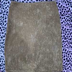 Forever 21 Textured Brown Pencil Skirt